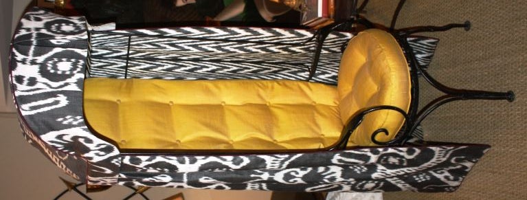 Whimsical Pair Of Wrought Iron Porter's Chairs