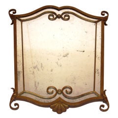 French 40's Gilt-Iron Mirror