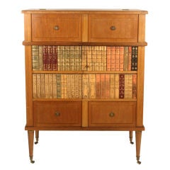French 40's Serving Cabinet, Faux Books