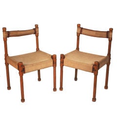 Pair of French Colonial Inspired Side Chairs