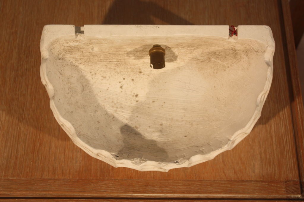 A Pair of Plaster Wall Sconces In The Manner Of Serge Roche