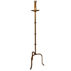French 1940's Gilt Iron Floor Lamp 7