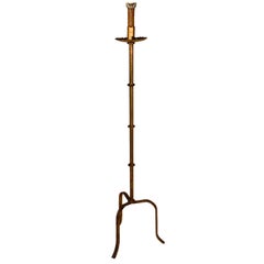 French 1940
s Gilt Iron Floor Lamp