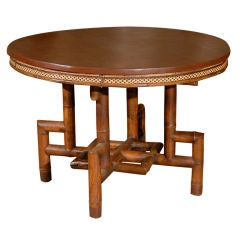 Vintage Chinoise Bamboo Center Table