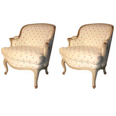 Pair Of Louis XV Style Small-Scale Bergeres