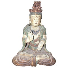 Carved Wood Seated Budha Carved Wood Seated Budha