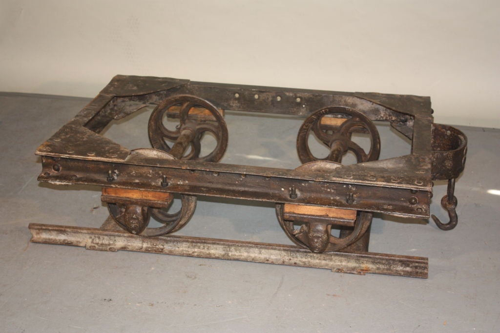 Steel A French 19th Century Coal Trolley