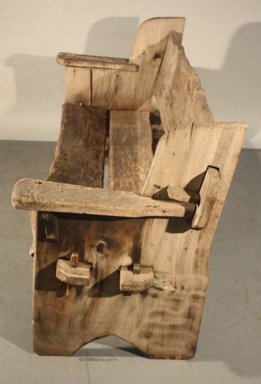 Rustic Scottish Garden Bench at 1stDibs