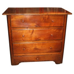 Antique Petite Continental Commode In Fruitwood