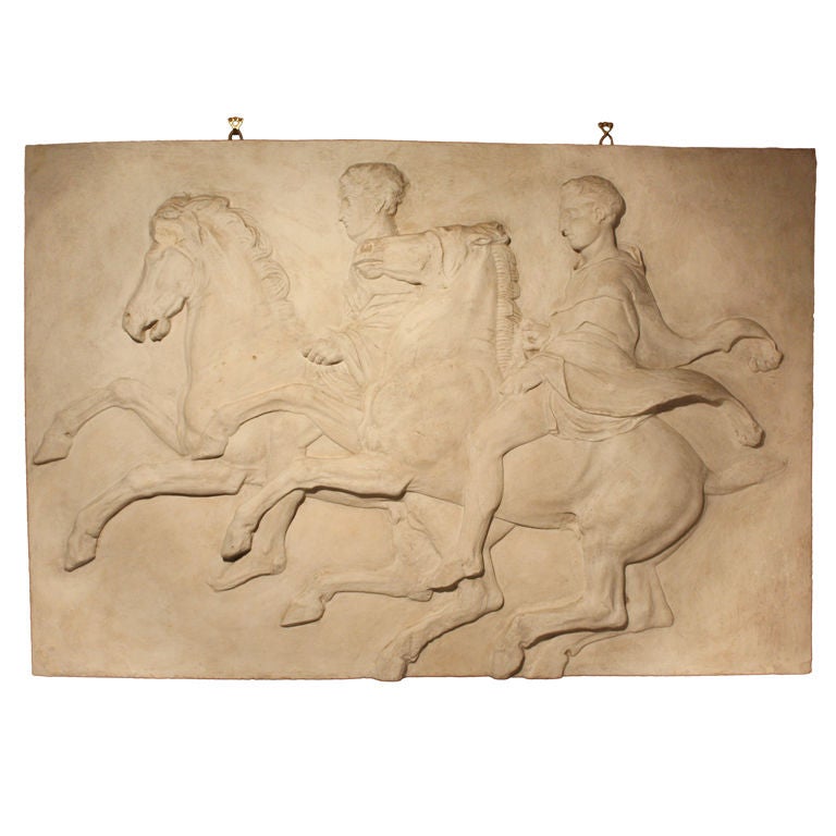 Large Classical Greek Bas Relief In Plaster