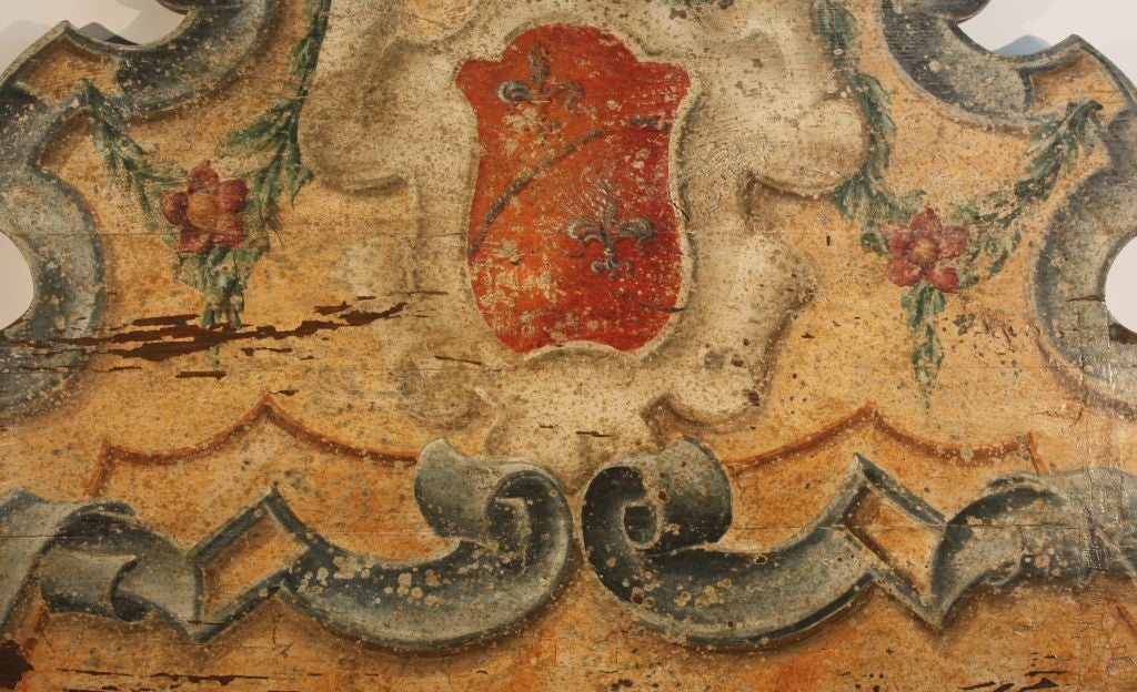 Italian Venetian Painted Headboard, King Size