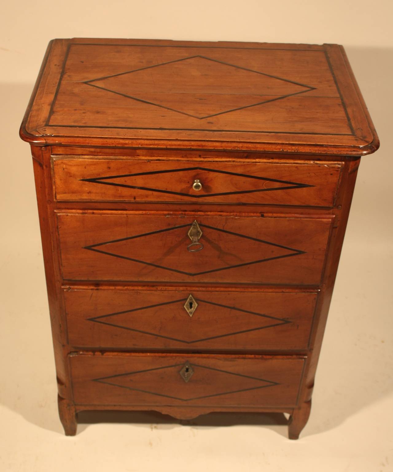 Fruitwood French Directoire Period Petite Commode