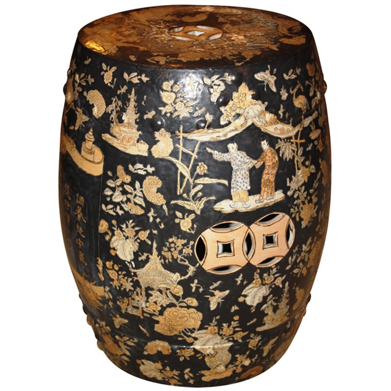 Chinese Ceramic Garden Stool at 1stDibs
