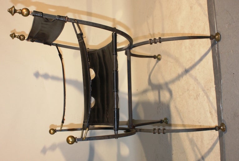 Brass Set Of 4 Italian Renaissance Style Armchairs