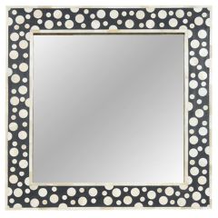 Faux Bone and Ebony Mirror