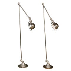 Pair Of Industrial Floor Lamps