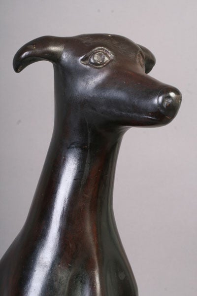 Italian An Unusual Lincrusta Statue Of A Dog