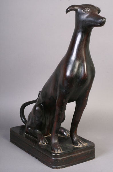 Mid-20th Century An Unusual Lincrusta Statue Of A Dog