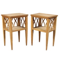 Pair Of Bleached Oak Side Tables