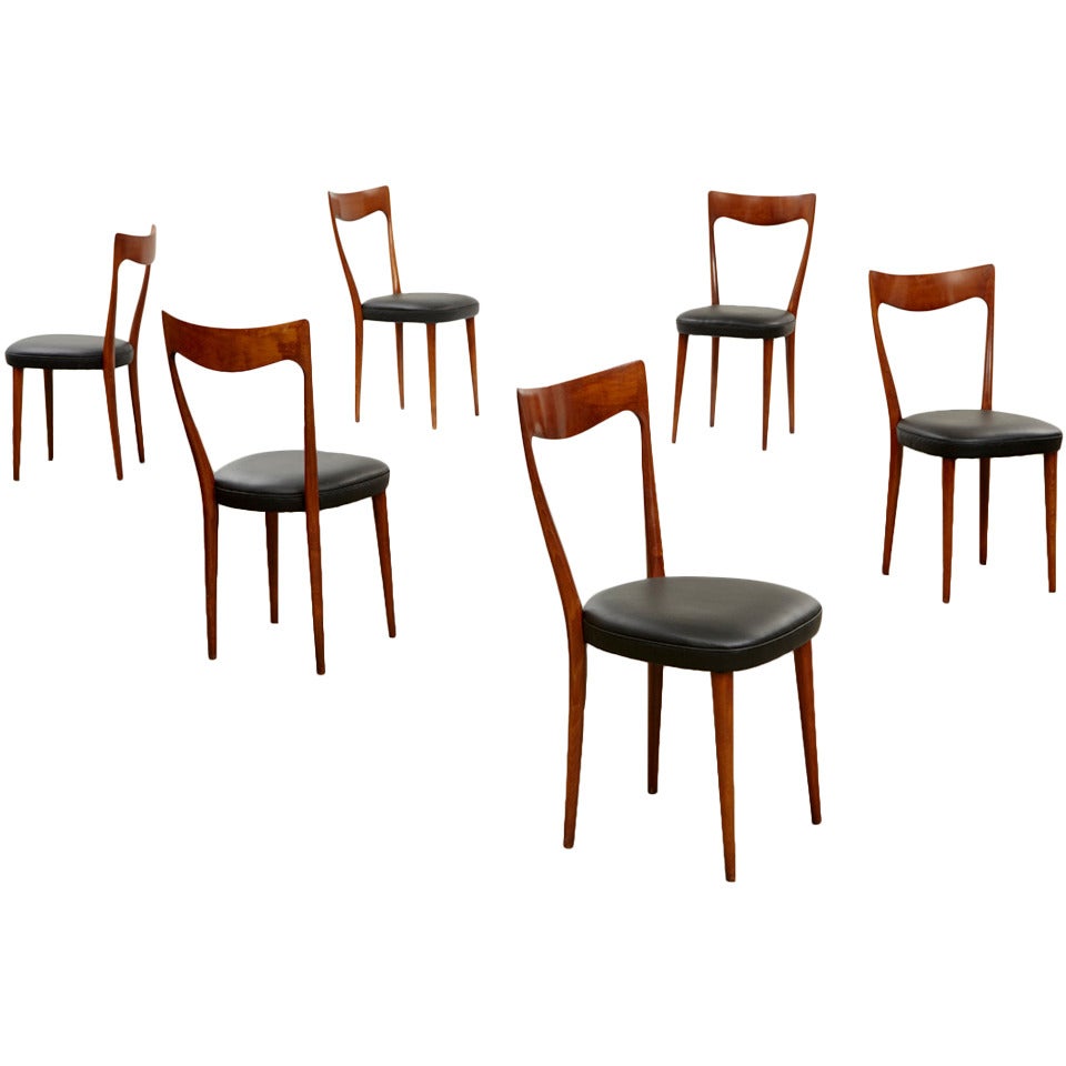 Set Of Six Dining Chairs For Sale