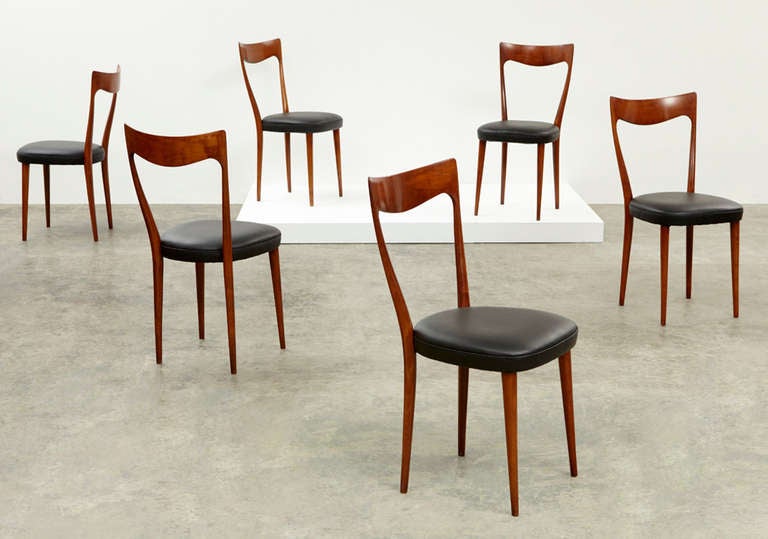 A set of six dining chairs by Ico Parisi.