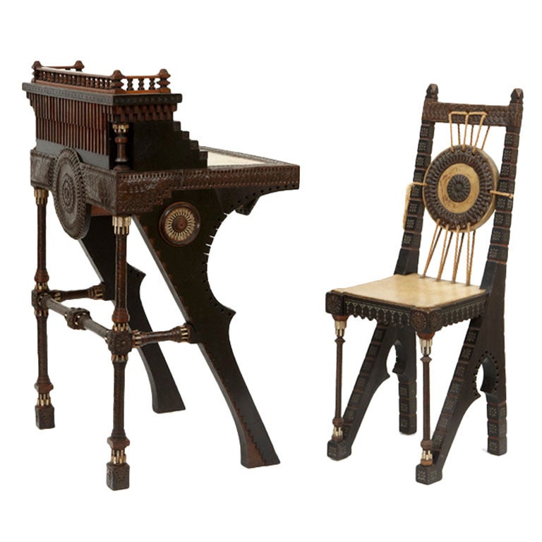 Lady's Writing Desk and Chair For Sale