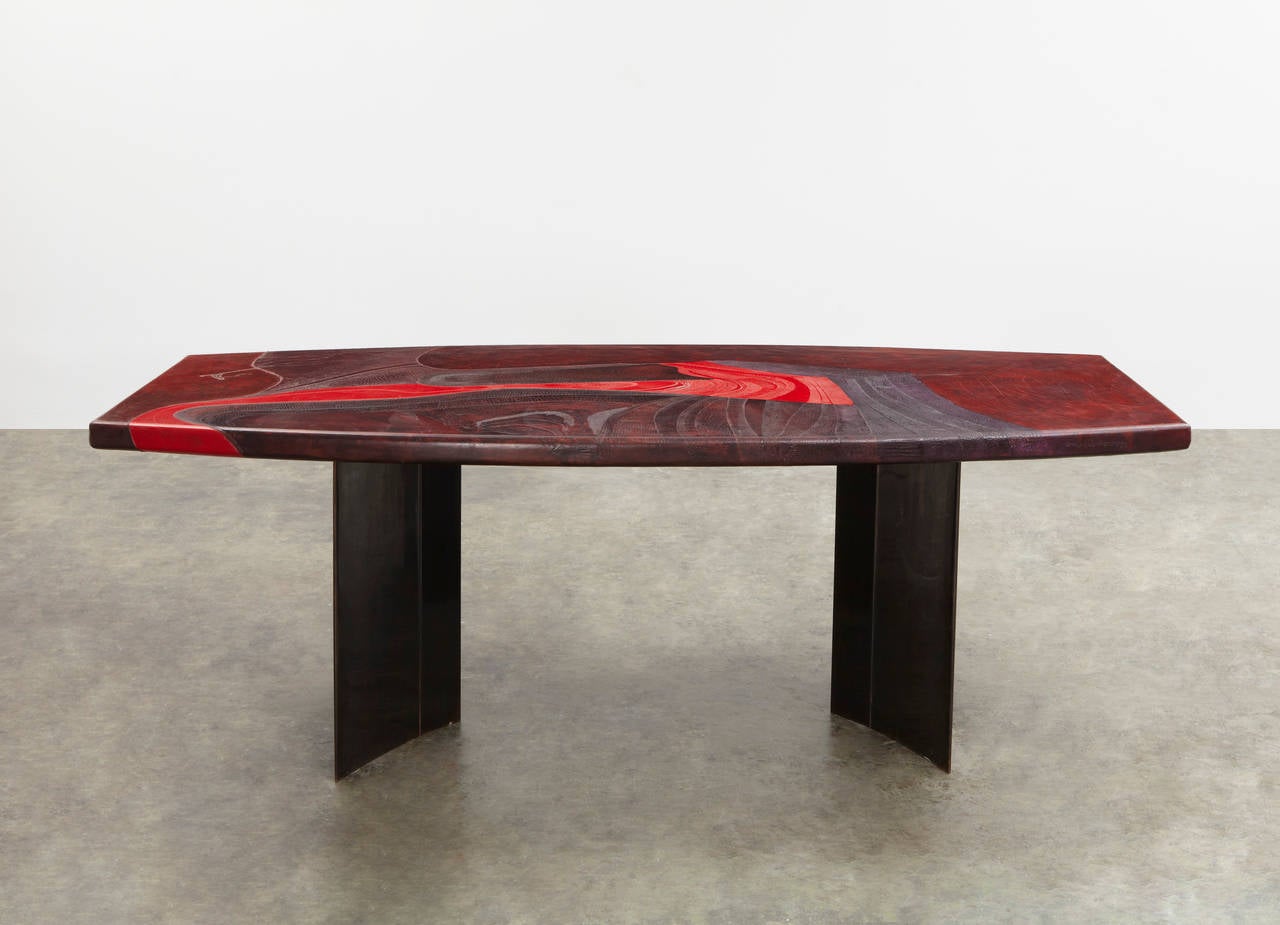 Expressionist Dining Table by Armand Jonckers, 1980 For Sale