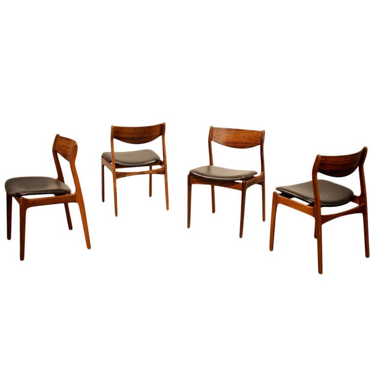 Four mid-century Danish chairs For Sale