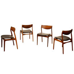 Four mid-century Danish chairs
