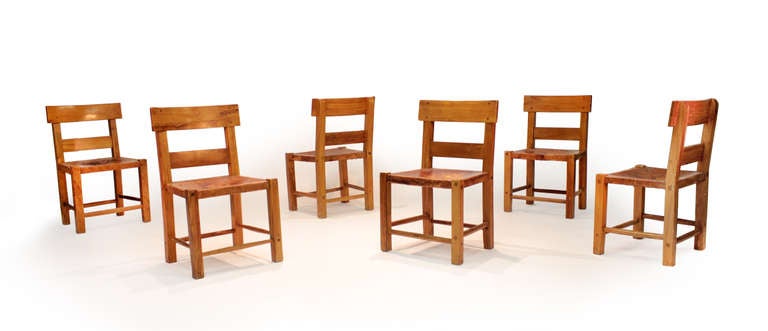 Mid-20th Century 6 Dining Chairs Property From Casa Prieto Lopez Luis Barragan