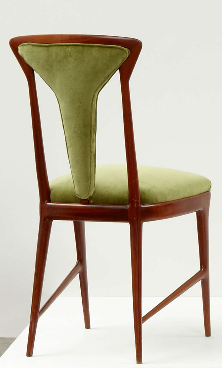 Italian Set of six chairs by Carlo di Carli For Sale