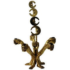 Hand and Foot candelabrum by Pedro Friedeberg