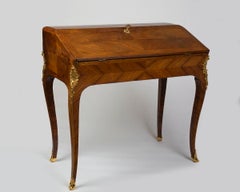 Louis XV Ormolu-Mounted Tulipwood Bureau en Pente, attributed to Migeon