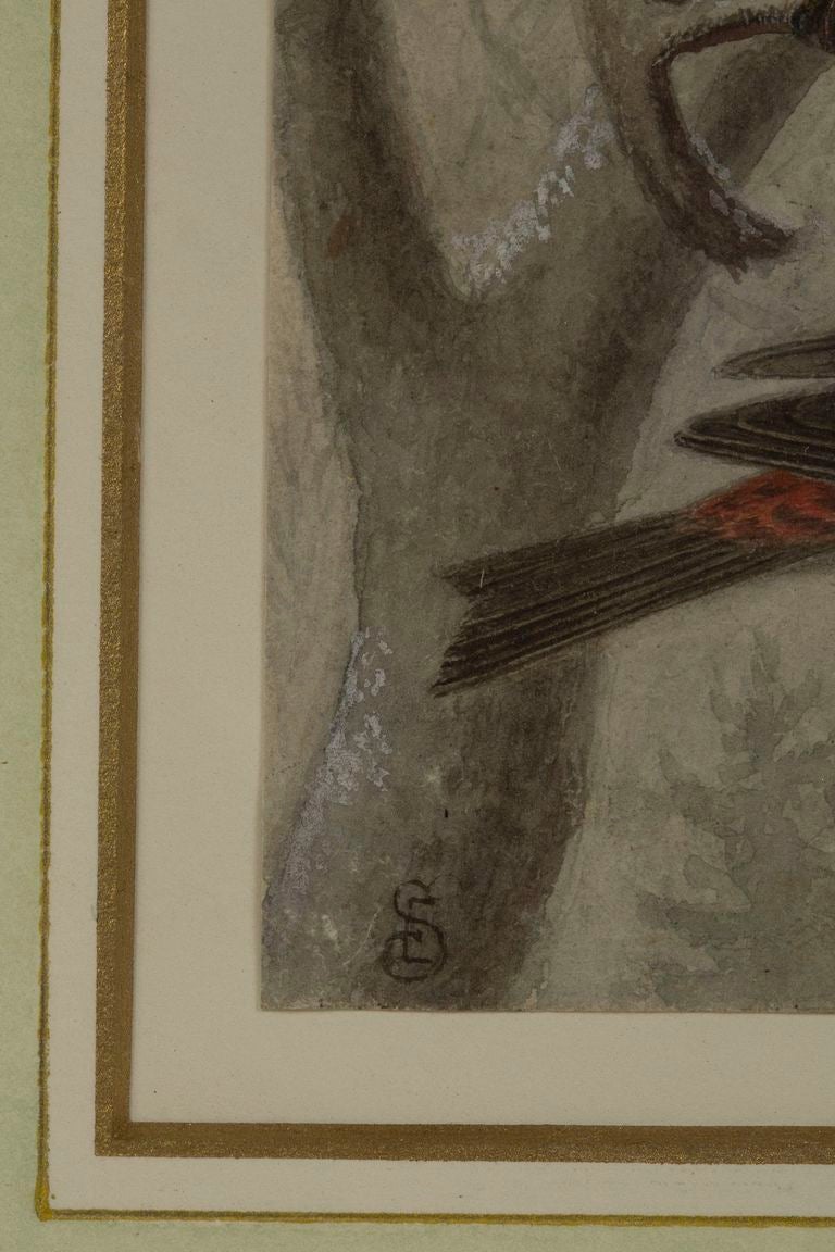 19. Jahrhundert Paar Aquarelle, Amerikanische Schule im Angebot 1
