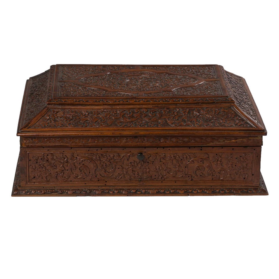 Louis XIV Fruitwood Casket, Attributed to César Bagard For Sale