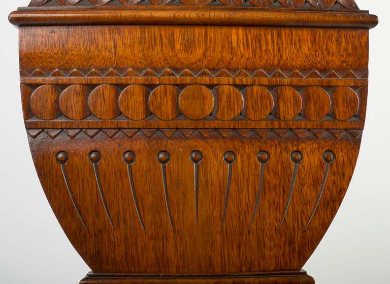 Pair of Regency Mahogany Hall Chairs 1