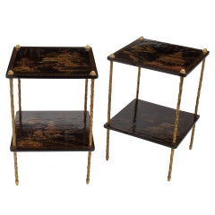 Pair of Lacquered Side Tables