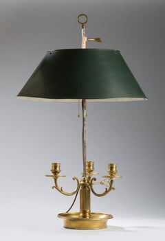 Louis XVI Style Gilt Brass Bouillotte Lamp