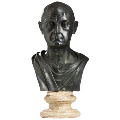 Patinated Bronze "Grand Tour" Bust of a Man