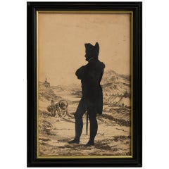 Full Length Cut and Paste Silhouette of Napoleon by August Edouart (1789-1861)