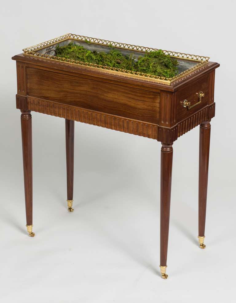 Louis XVI Mahogany Jardiniere 'Planter', Attributed to Canabas In Excellent Condition For Sale In Kittery Point, ME
