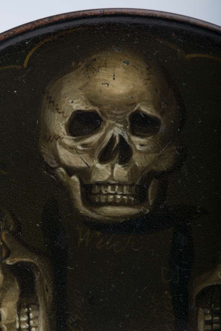 Anglais Boîte Memento Mori Regency rare en vente