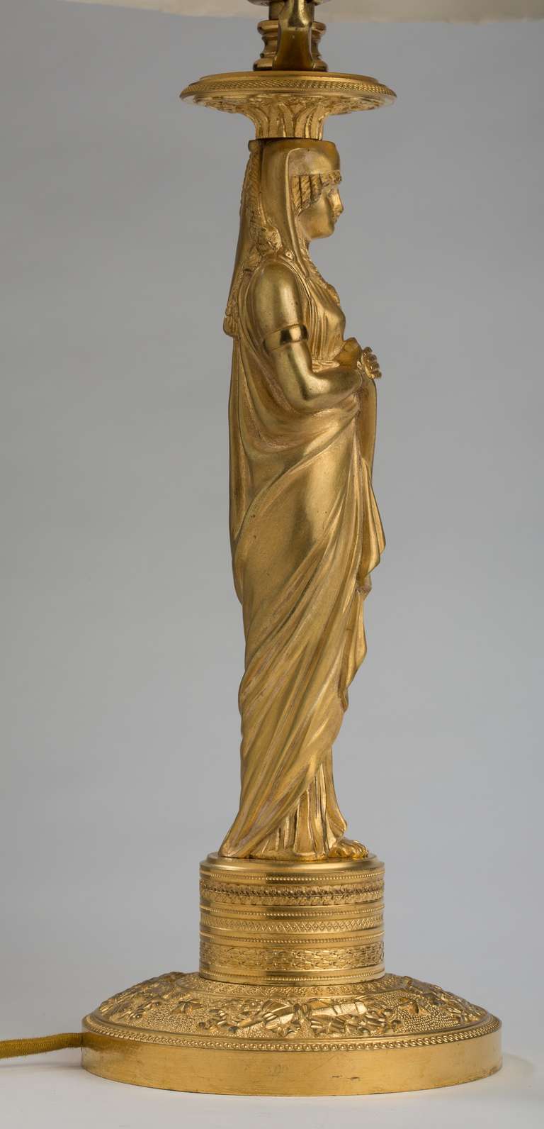 Empire Style Gilt Bronze Figural Candlestick 1