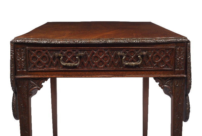 Chinese Chippendale Rare Chippendale Mahogany Pembroke Table