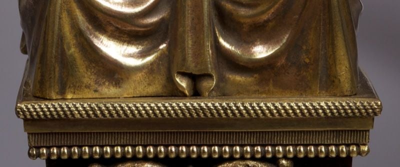 XIXe siècle Centre de table Empire en acajou monté sur bronze doré en vente