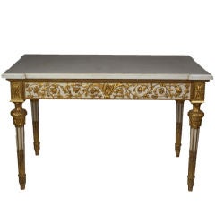 Louis XVI Parcel Gilt Table de Milieu (Center Table)