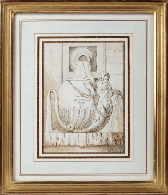 18th Century and Earlier Set of Four Neoclassical Drawings of Urns, French School