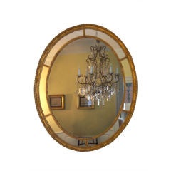 George III Giltwood Oval Mirror