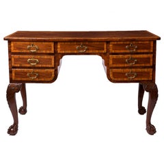 William IV Inlaid Mahogany Desk Attributed to Gillows