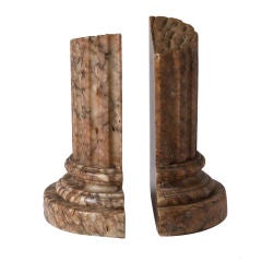 Pair of Pink Marble Bookends